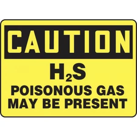 Accuform OSHA CAUTION SAFETY SIGN H2S  MCHL707XT MCHL707XT